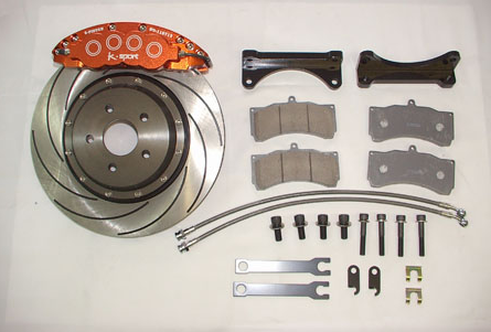 Big Brake Kit 4 pot Pistons Caliper Design Rotors 8 pot